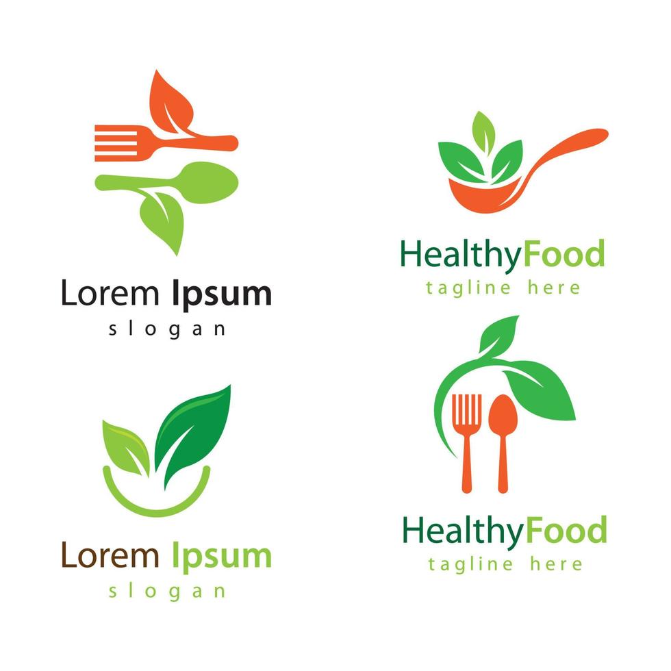 Healthy food logo vector