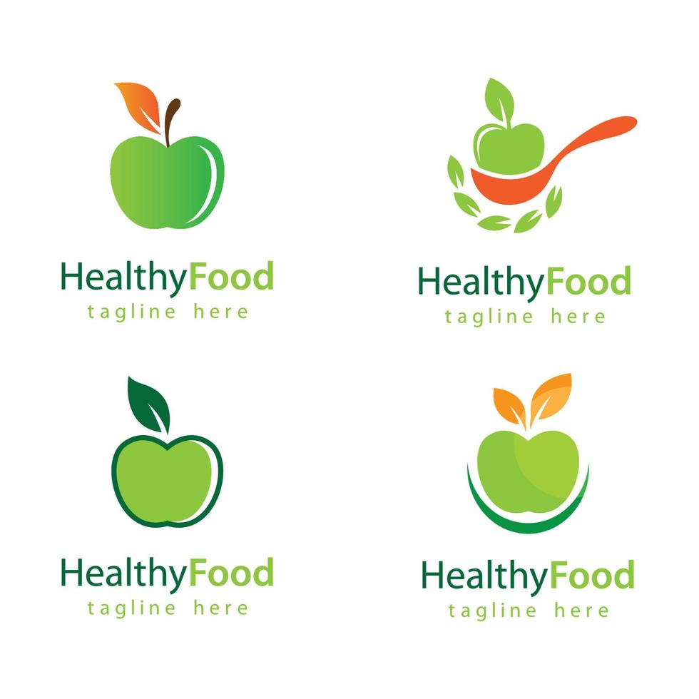 Healthy food logo vector