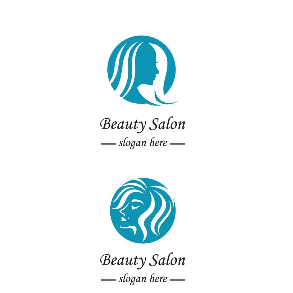 Beauty hair and salon logo vector