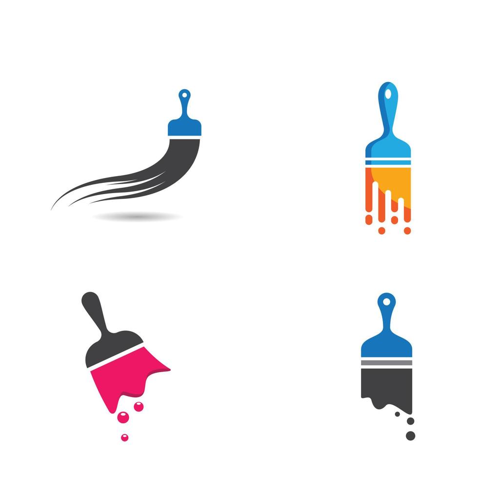 Paintbrush logo  vector icon