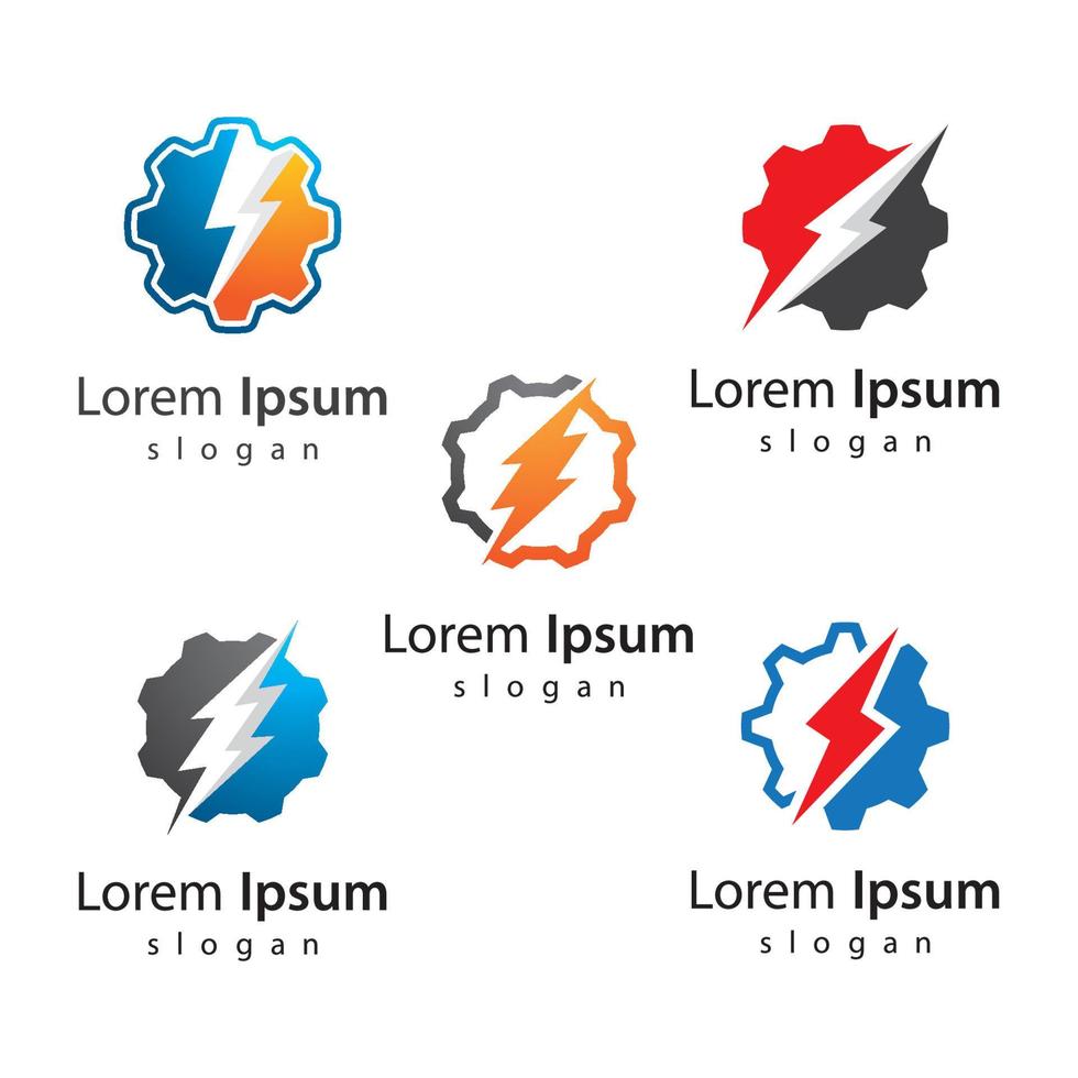 imágenes de gear power logo vector