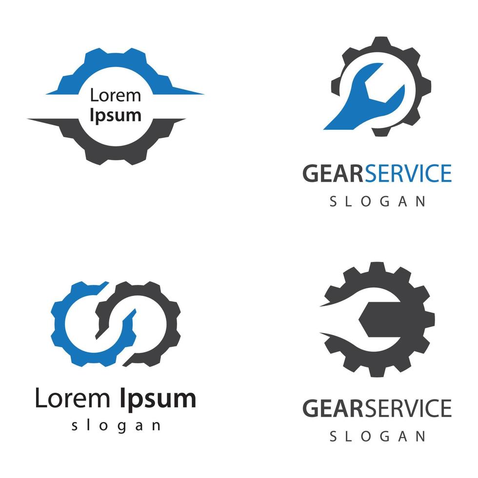 Gear service logo images vector