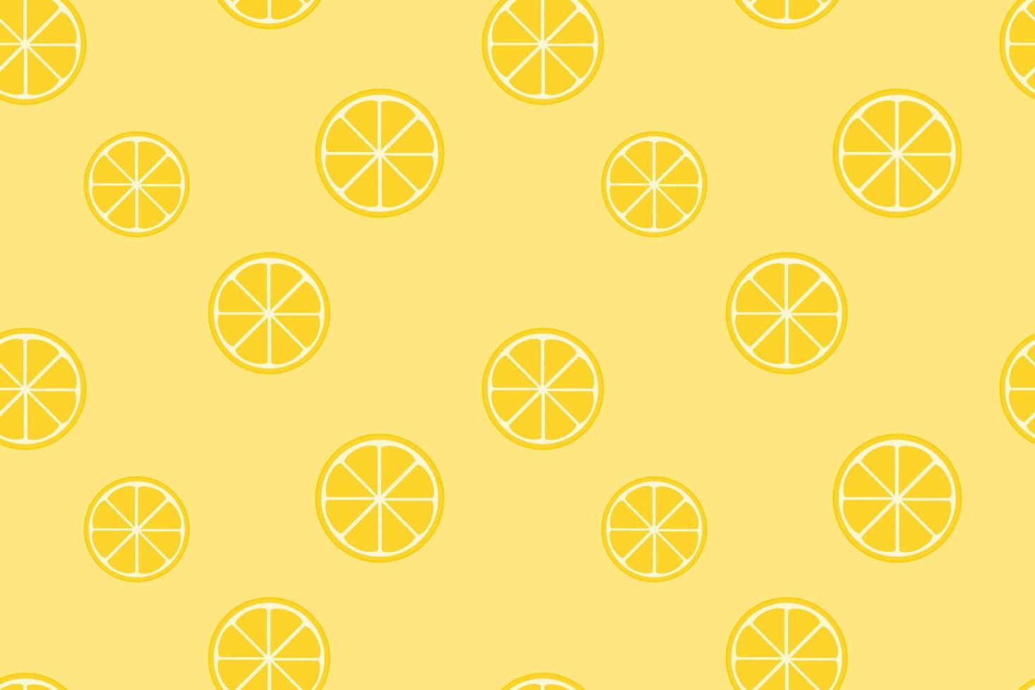 Lemon Seamless Pattern Yellow Design vector
