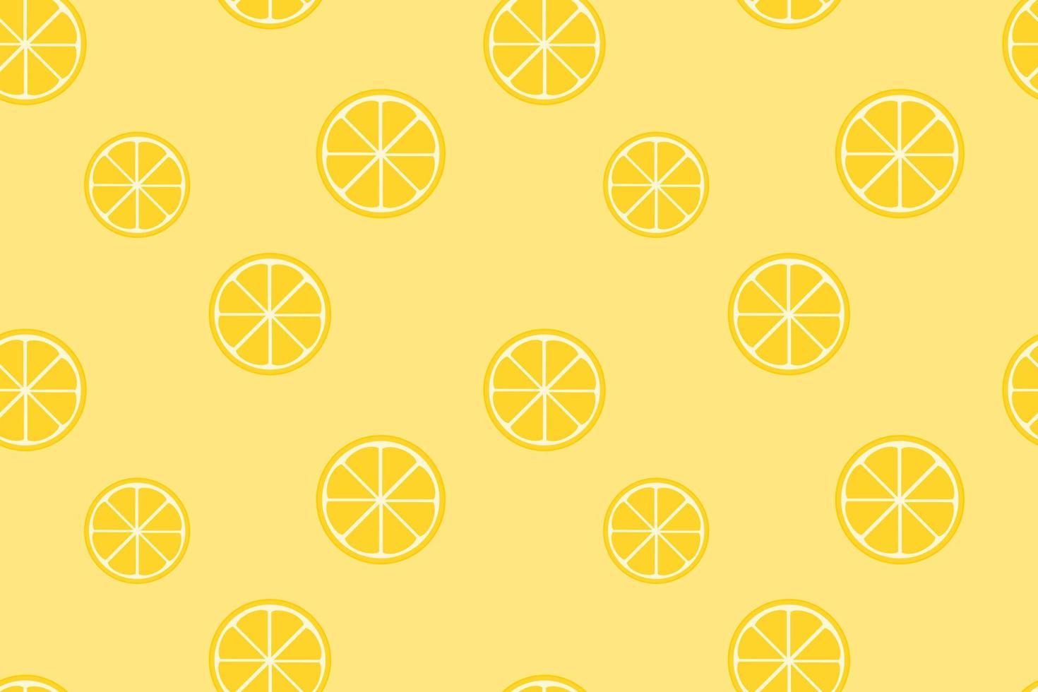 Lemon Seamless Pattern Yellow Design vector