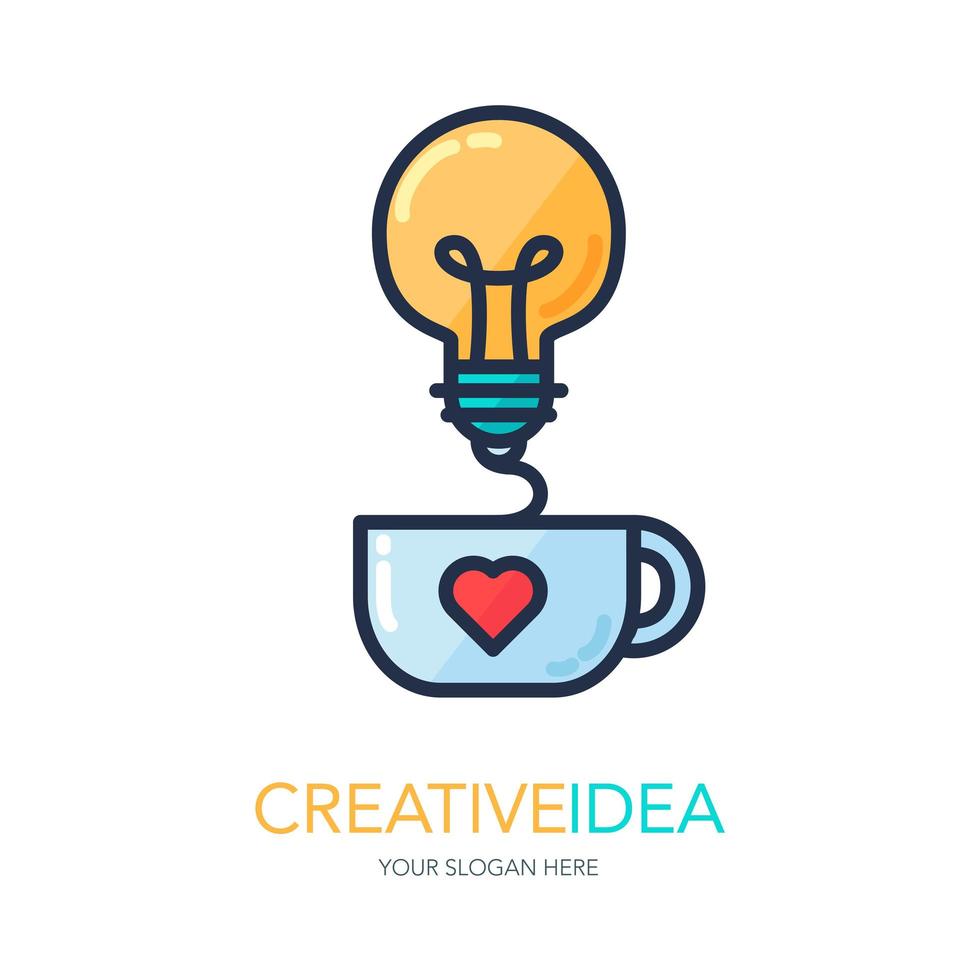 logo de idea de éxito creativo vector