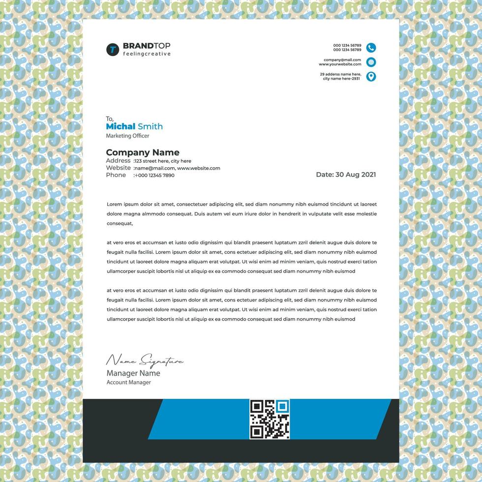 Letterhead Template design vector