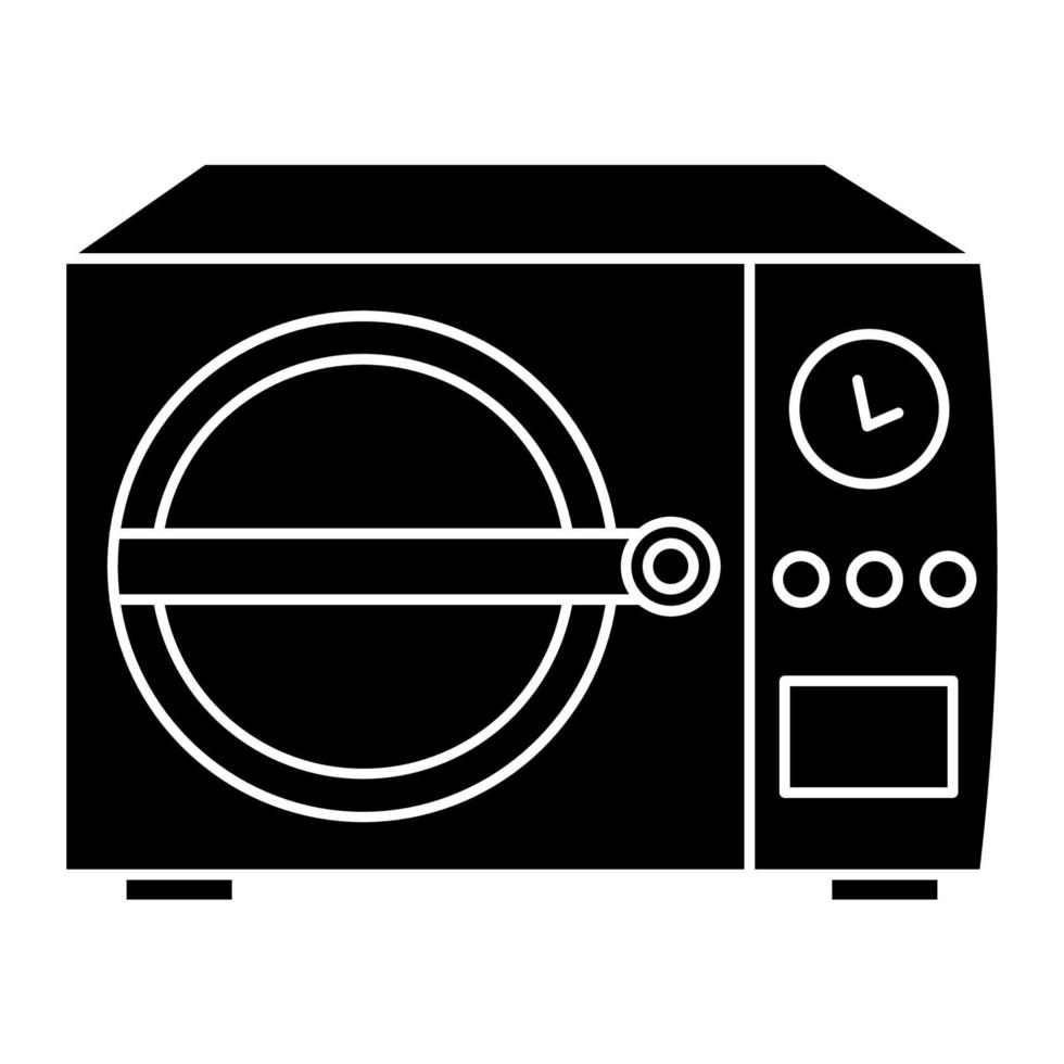 icono de autoclave. equipo de esterilización profesional. icono de glifo. esterilización de dispositivos médicos. vector