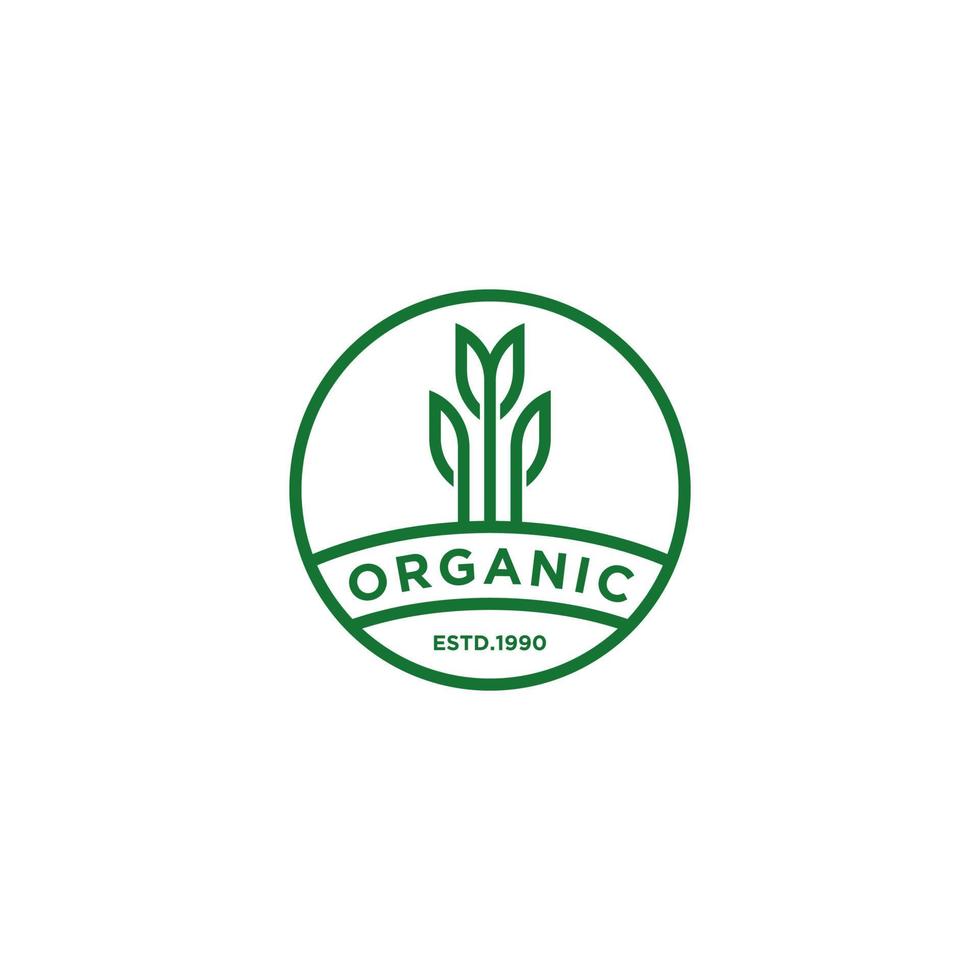 plantilla de logotipo orgánico en fondo blanco vector