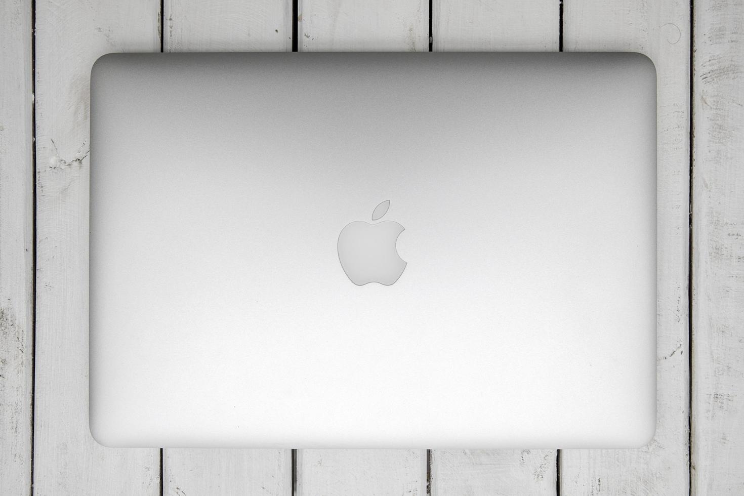 BELGRADE, SERBIA, 2017 - MacBook computer isolated on white. The MacBook is a brand of notebook computers manufactured by Apple Inc. photo