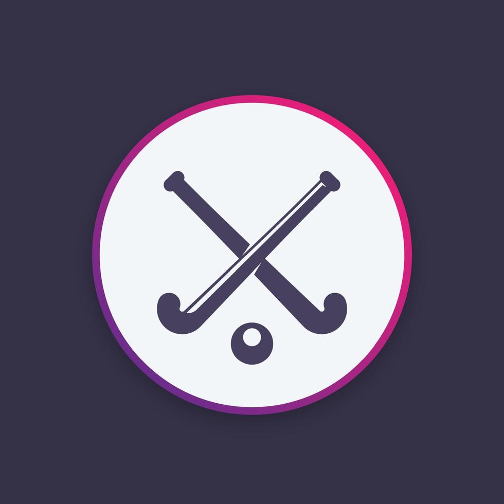 icono de hockey sobre césped, elemento de logotipo vectorial vector