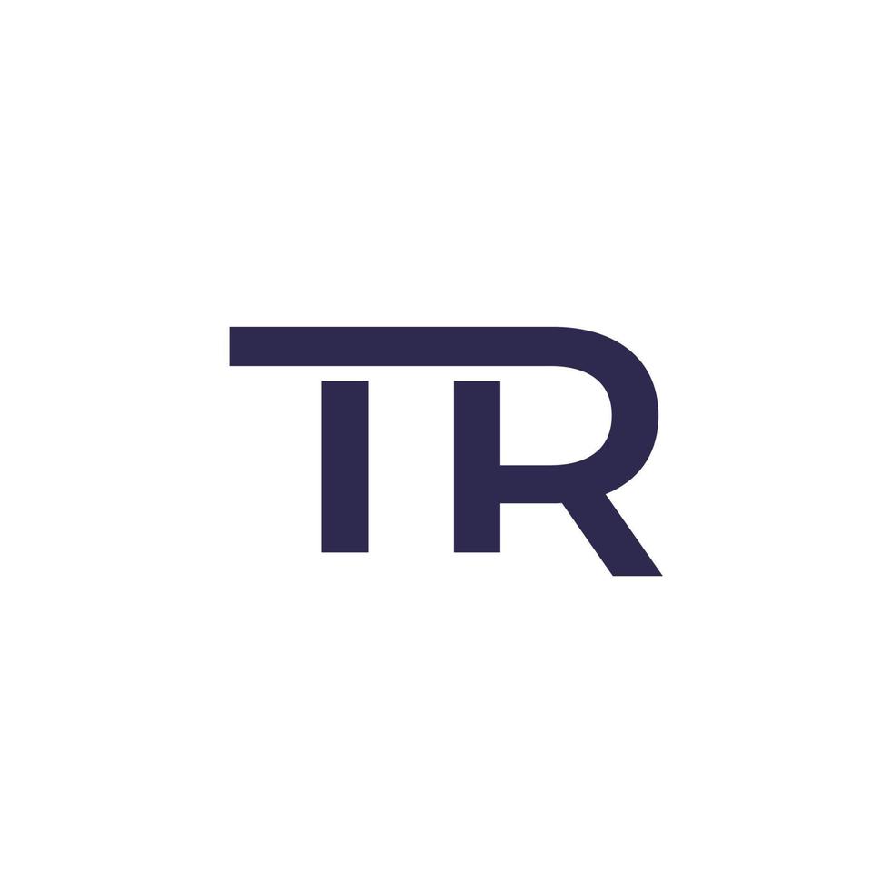 letras tr, monograma vectorial, diseño de logotipos vector