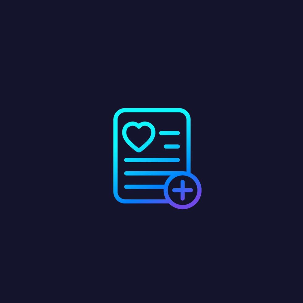 add to wish list vector icon, linear