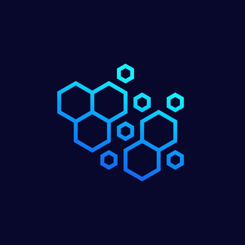 icono de vector de nano material o nanoestructura