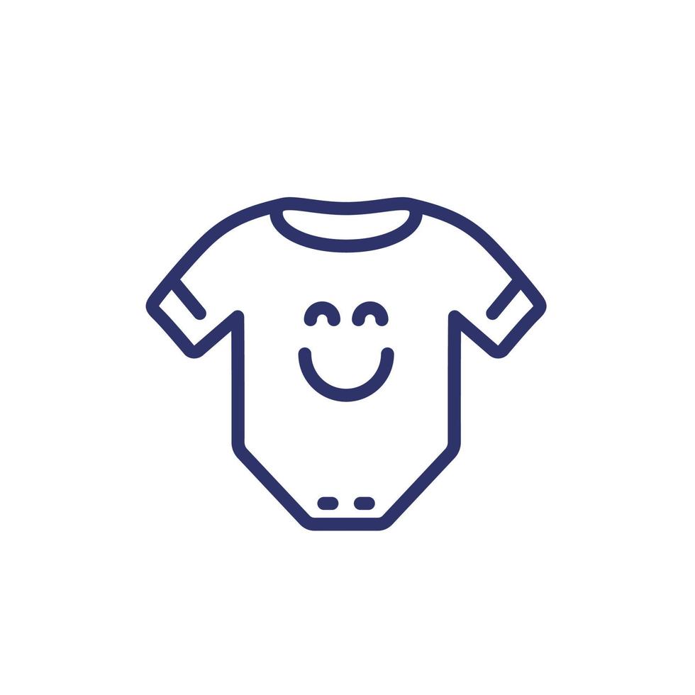 baby clothing line icon on white vector