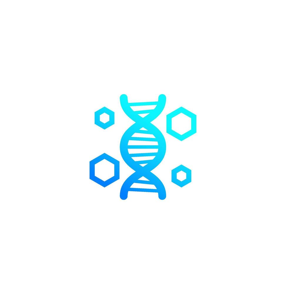 genetics, dna research icon vector