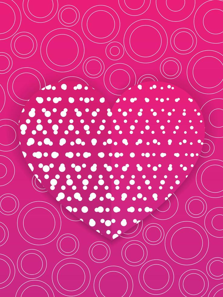 Valentines day card or wedding invitation template with heart vector