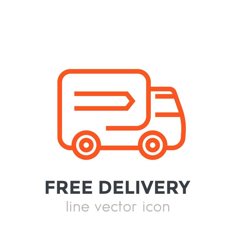 delivery icon, linear style vector