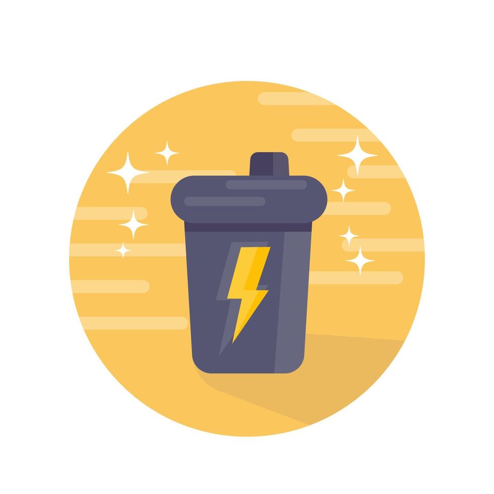 Sport shaker icon, flat style vector