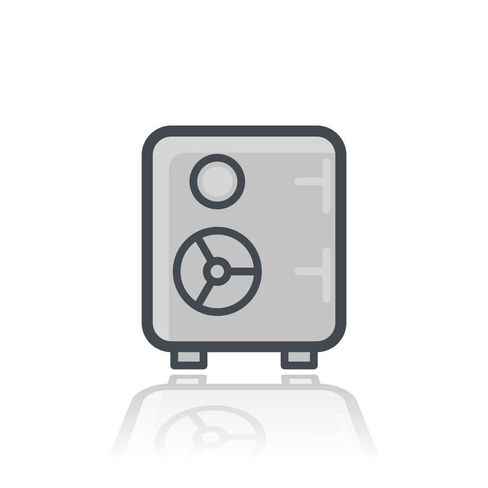 safe icon isolated on white vector