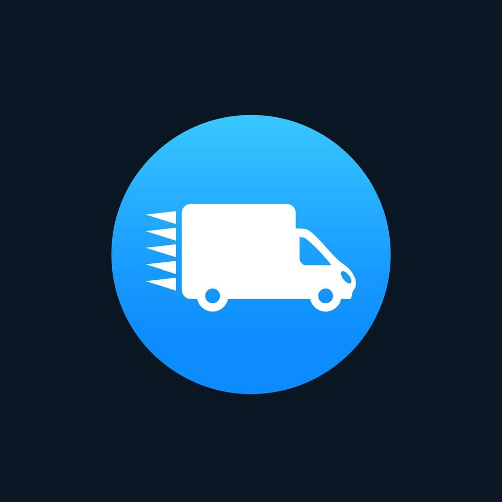 free delivery icon, pictogram with car vector