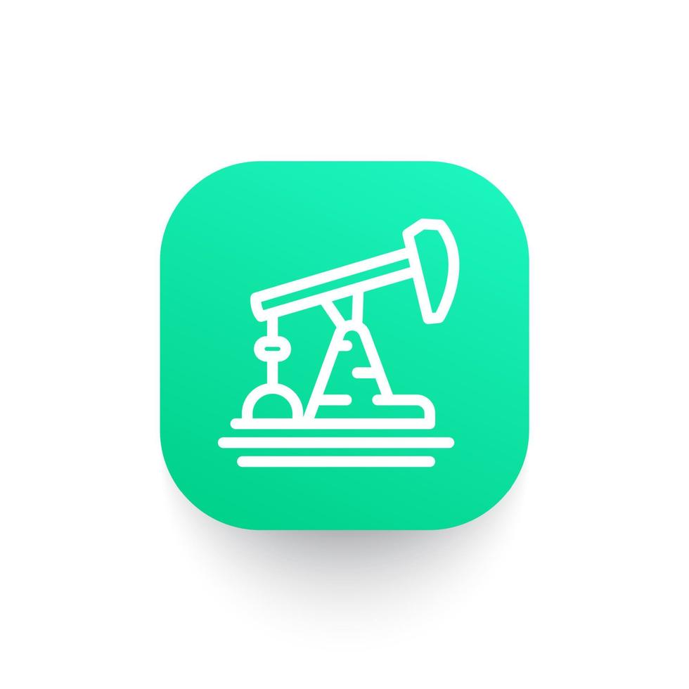 Oil pump icon in linear style vector