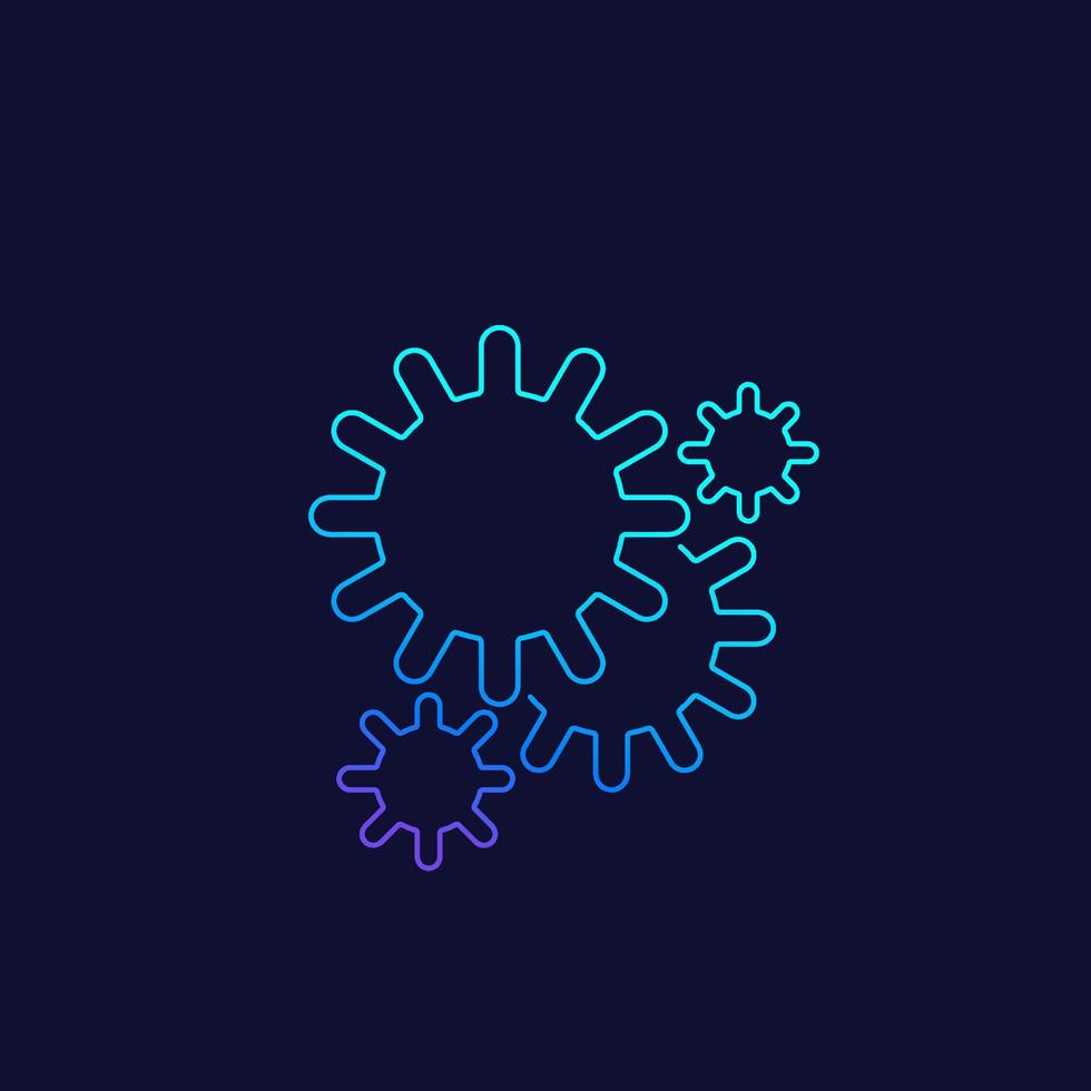 bacteria and microbes vector linear icon