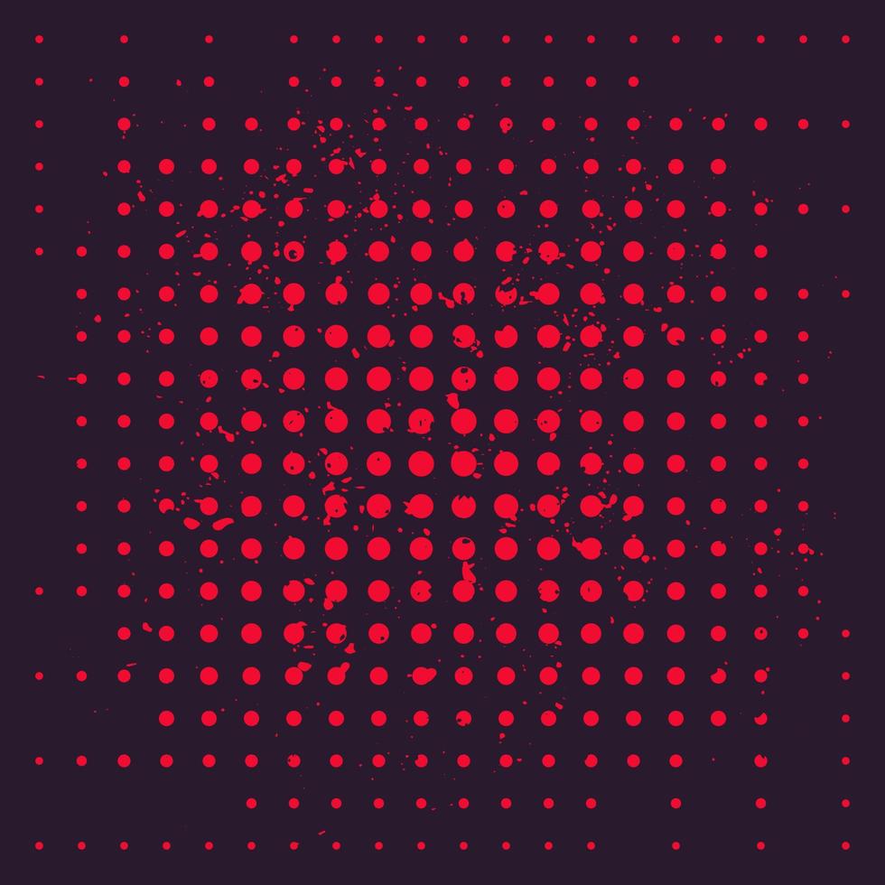 halftone vector background with red dots, grunge effect can be removed