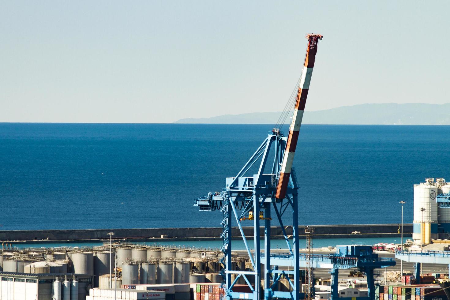 GENOA, ITALY, 2017 - Detail from Genoa port in Italy. Port of Genoa is the major Italian seaport. photo