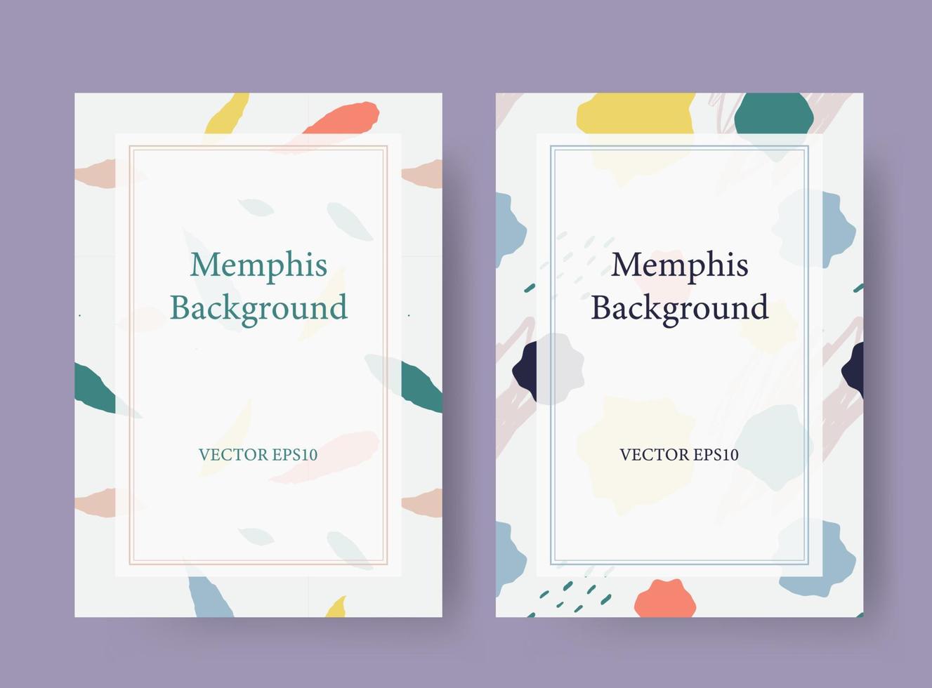 Memphis style vector card background template