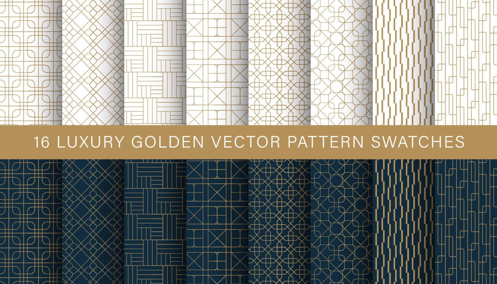 Luxury golden vector pattern swatches