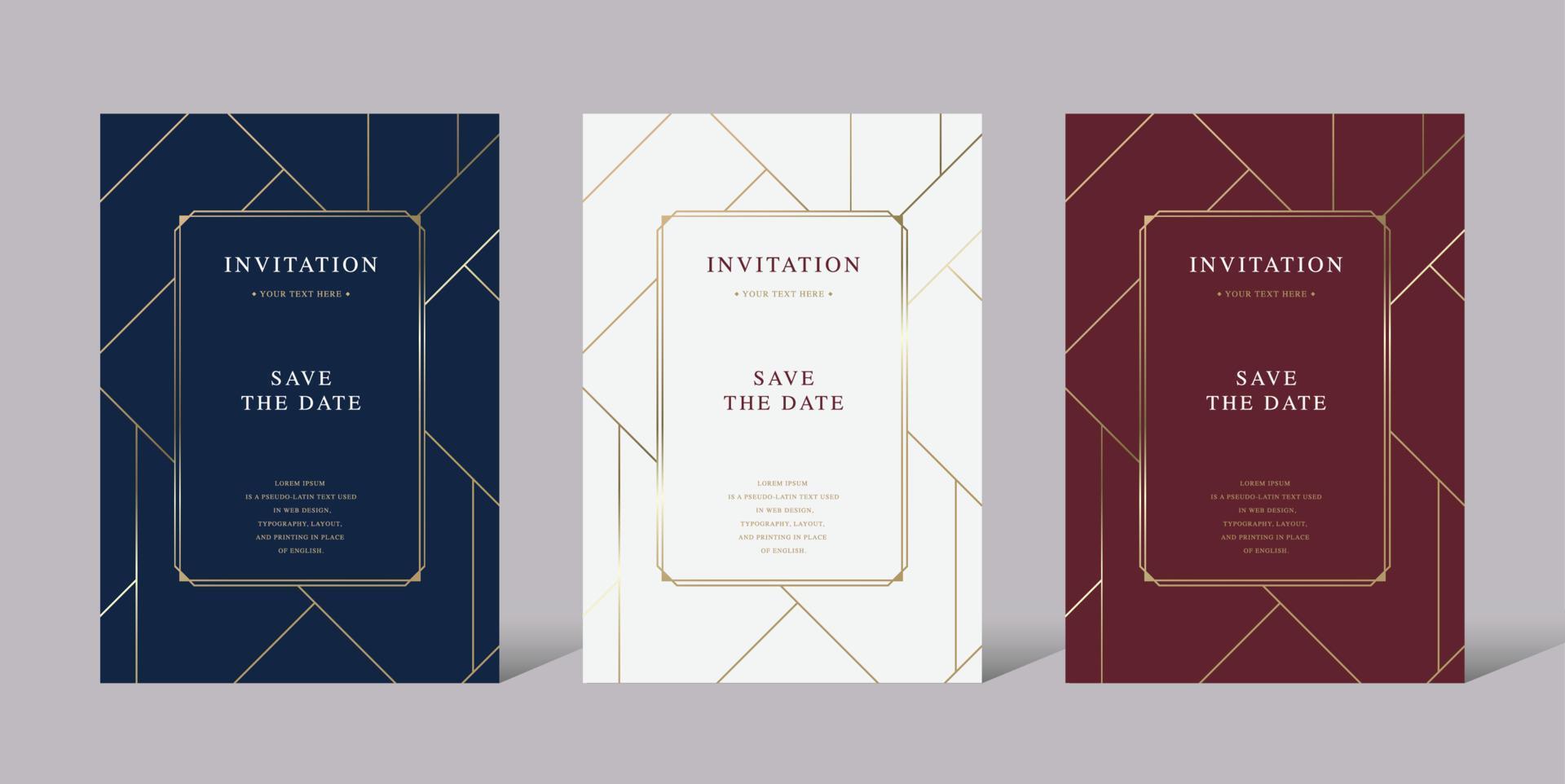 Vintage luxury vector invitation card