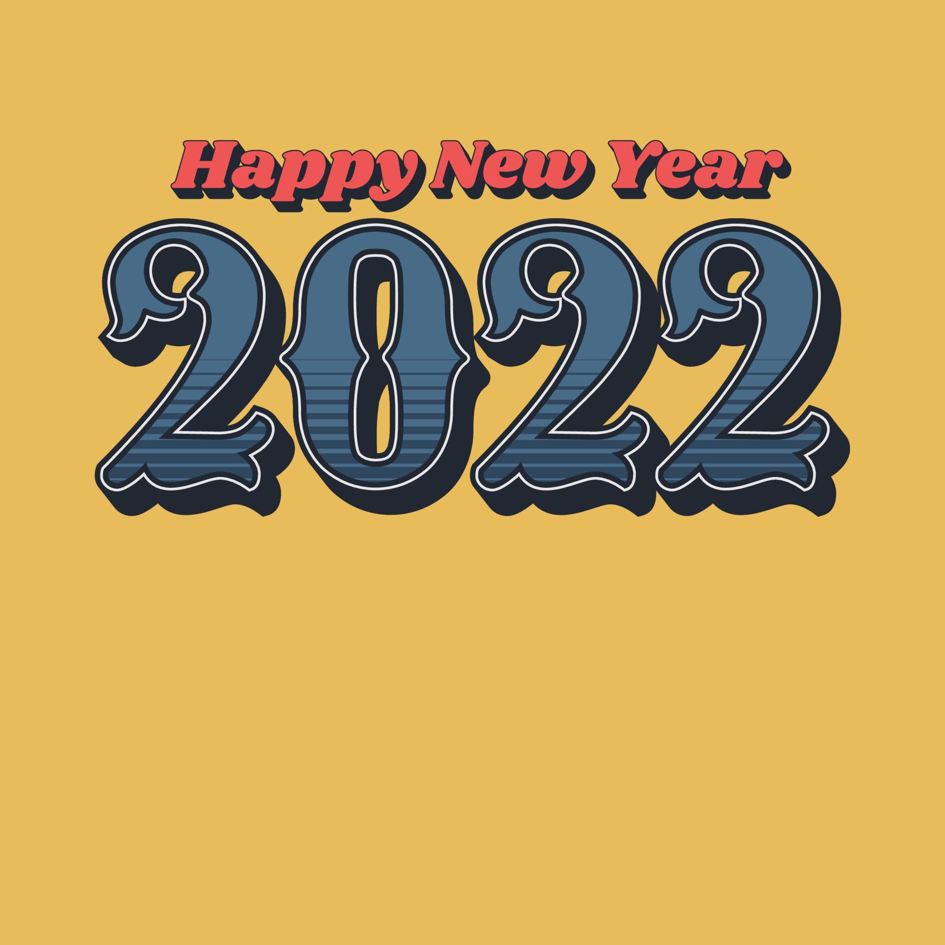 happpy new year 2022 vintage design 4806908 Vector Art at Vecteezy