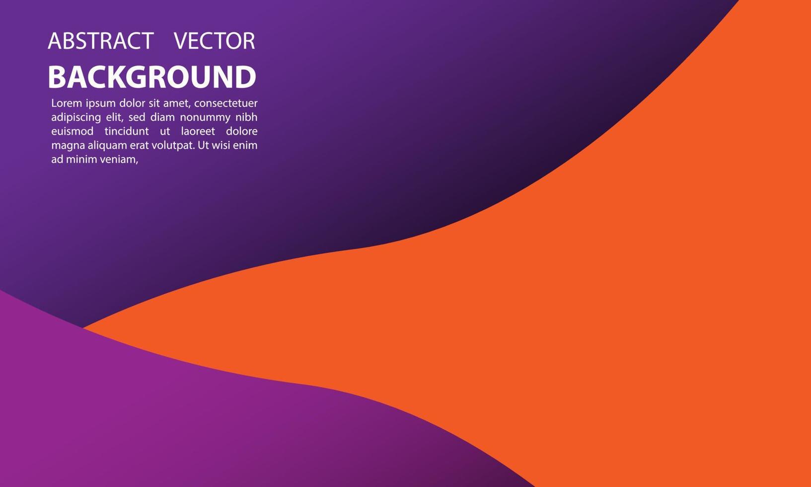 abstract background geometric liquid orange and purple gradation with simple and elegant wave style, for posters, banners, and others, vector design copy space area eps 10