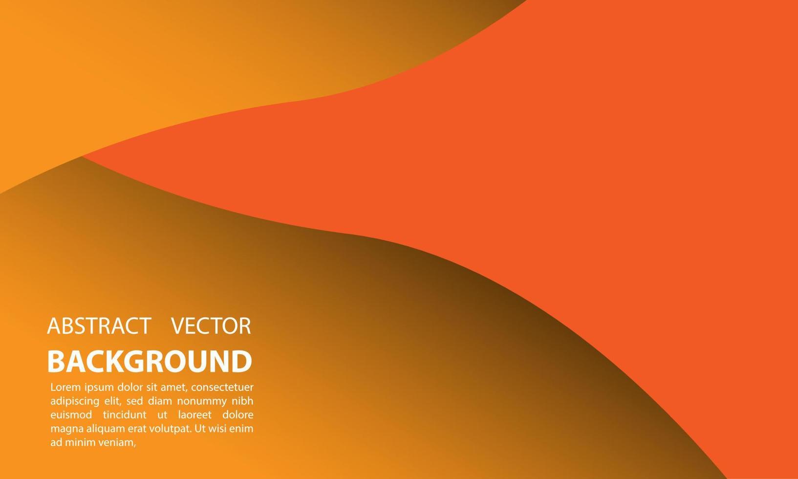 abstract background geometric liquid orange gradation color with simple and elegant wave style, for posters, banners, and others, vector design copy space area eps 10