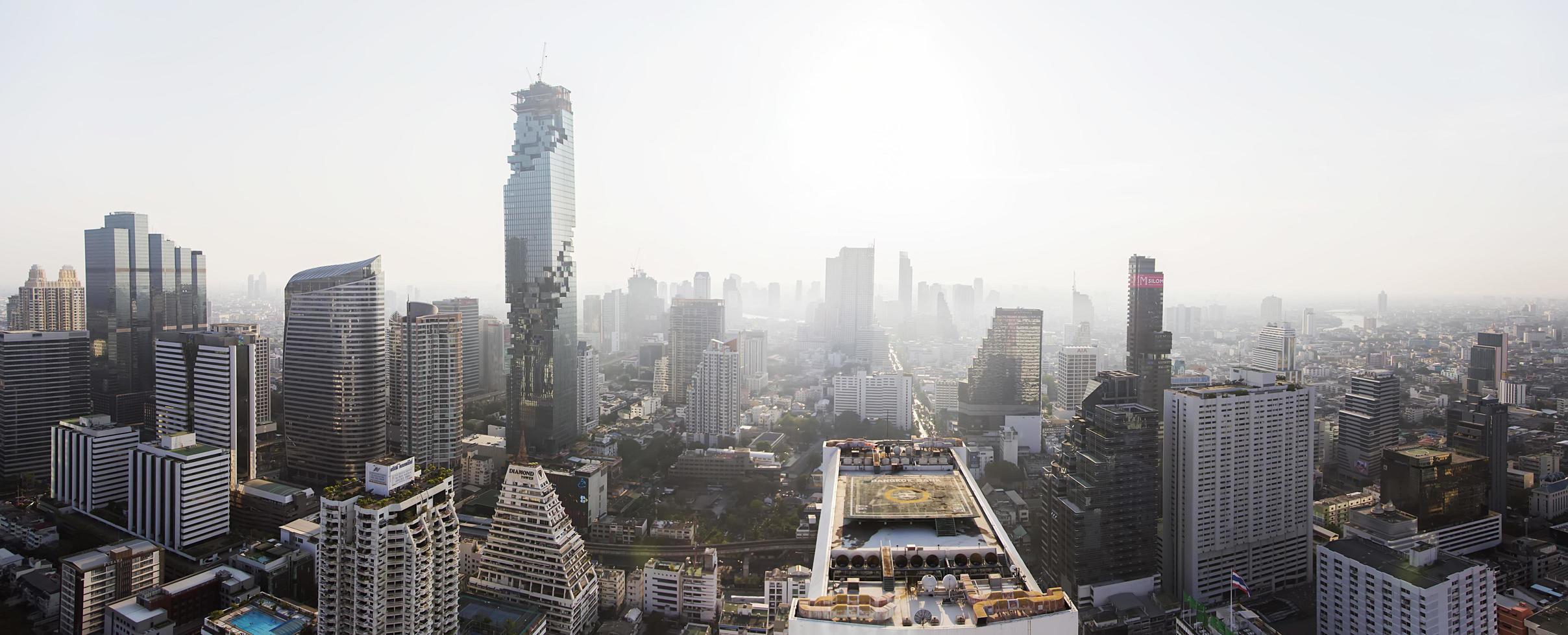 BANGKOK, THAILAND, 2016 - Panoramic view at Bangkok, Thailand.  Bangkok is the capital and most populous city of Thailand. photo