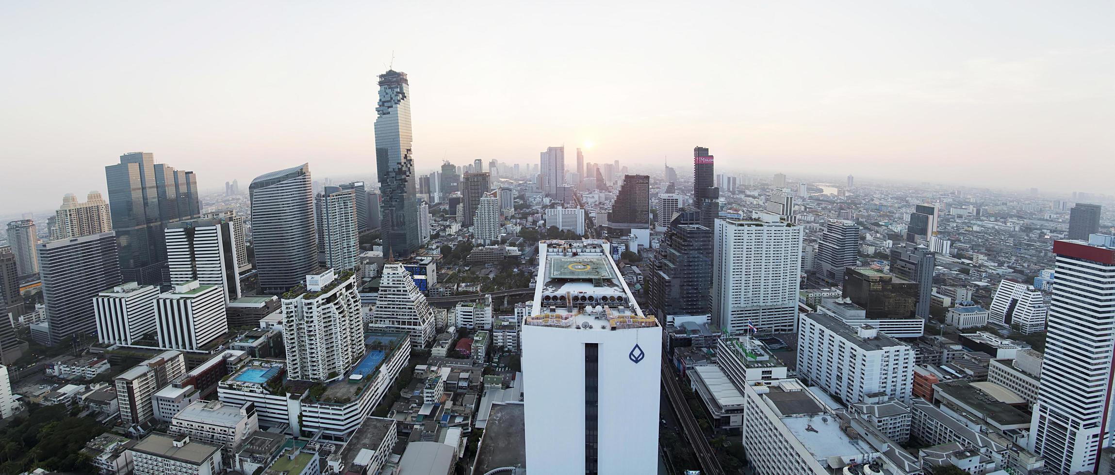 BANGKOK, THAILAND, 2016 - Panoramic view at Bangkok, Thailand.  Bangkok is the capital and most populous city of Thailand. photo