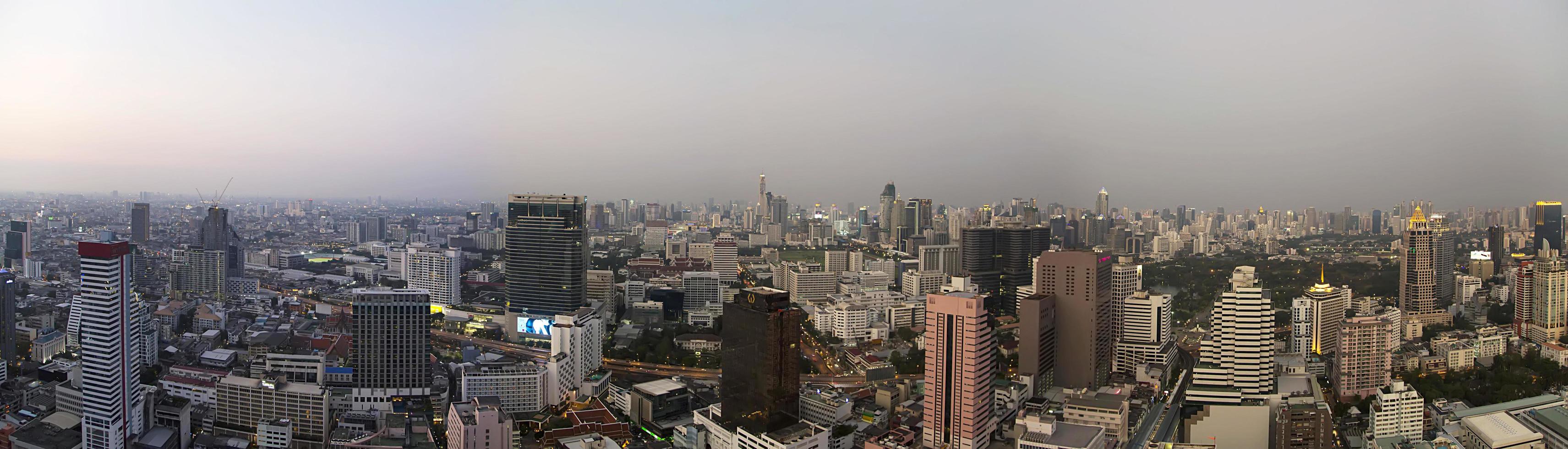 BANGKOK, THAILAND, 2016 - Panoramic view at Bangkok, Thailand.  Bangkok is the capital and most populous city of Thailand. photo