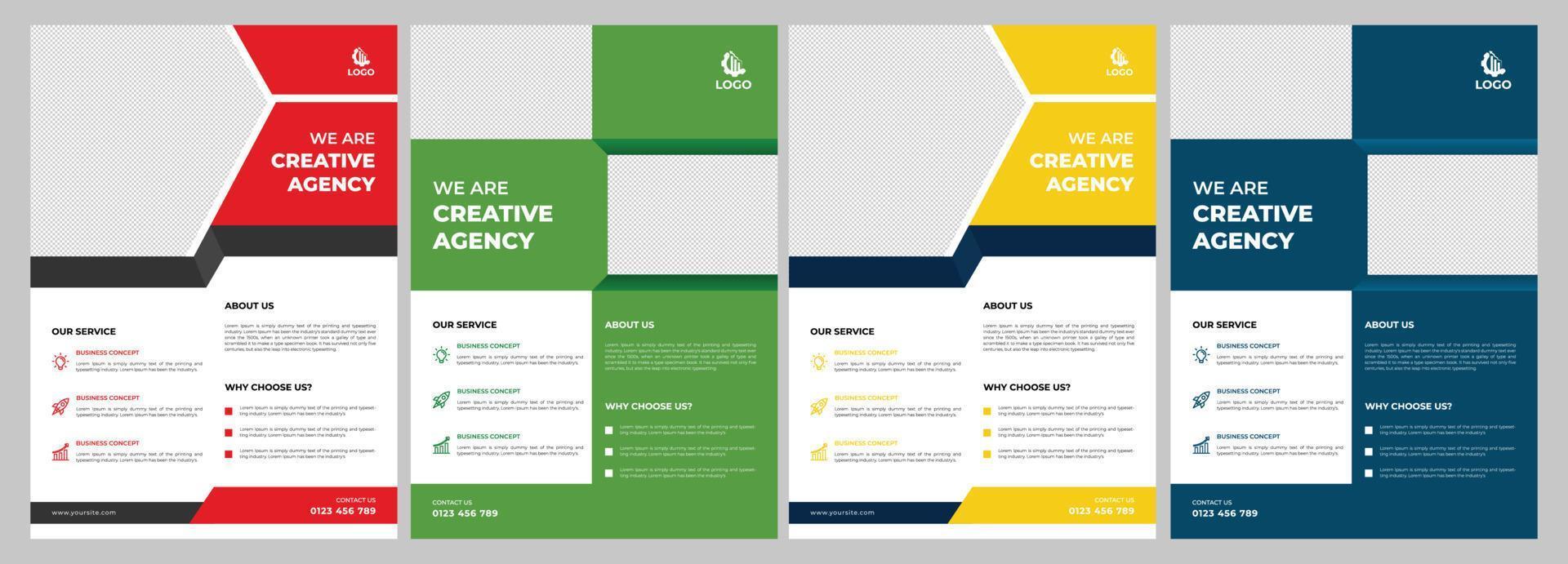 business flyer design template vector