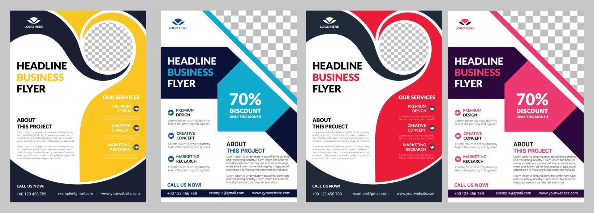 business flyer design template vector