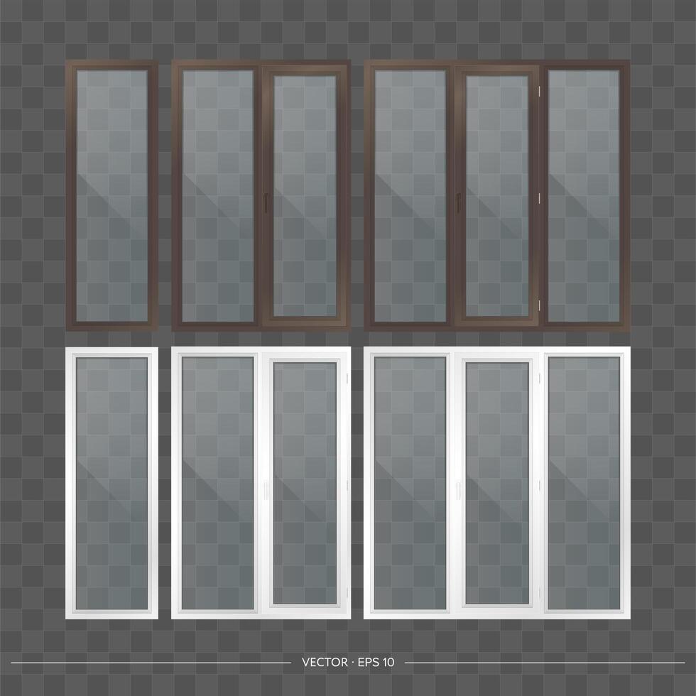 A set of different types of windows vector