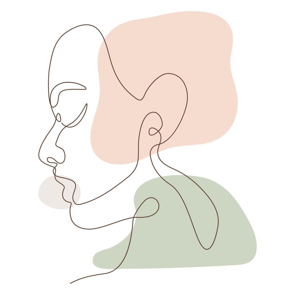 Abstract Woman face one line drawing. 4807932 Vector Art at Vecteezy