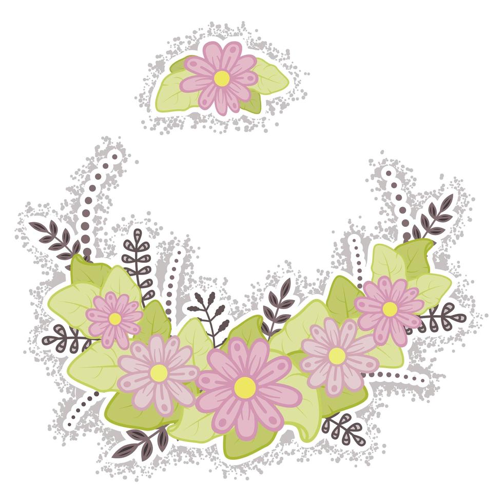 Flower composition. Floral motif for design elements. vector