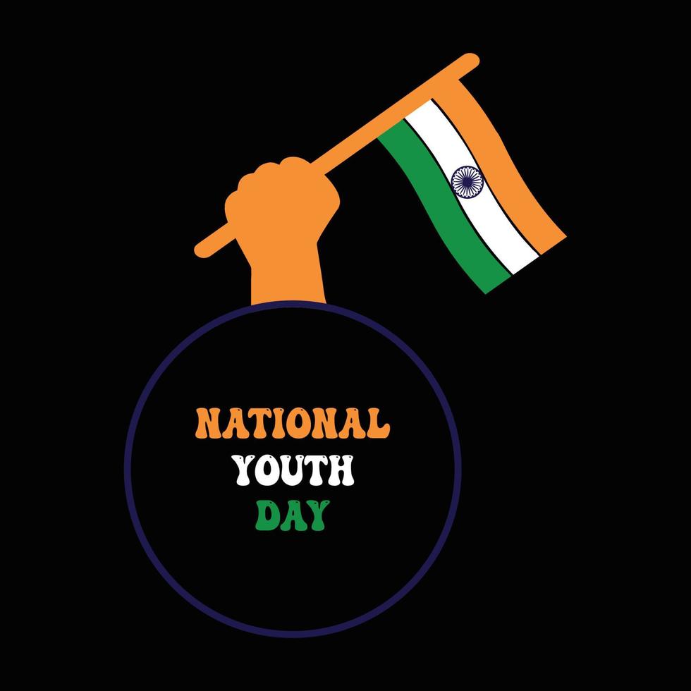 National Youth Day Vector Illustration