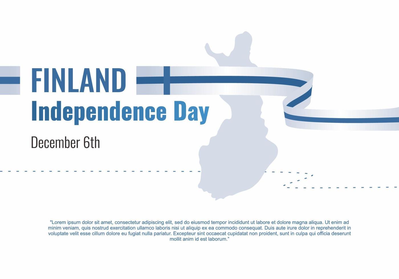 Finland Independence day background banner for national celebration. vector