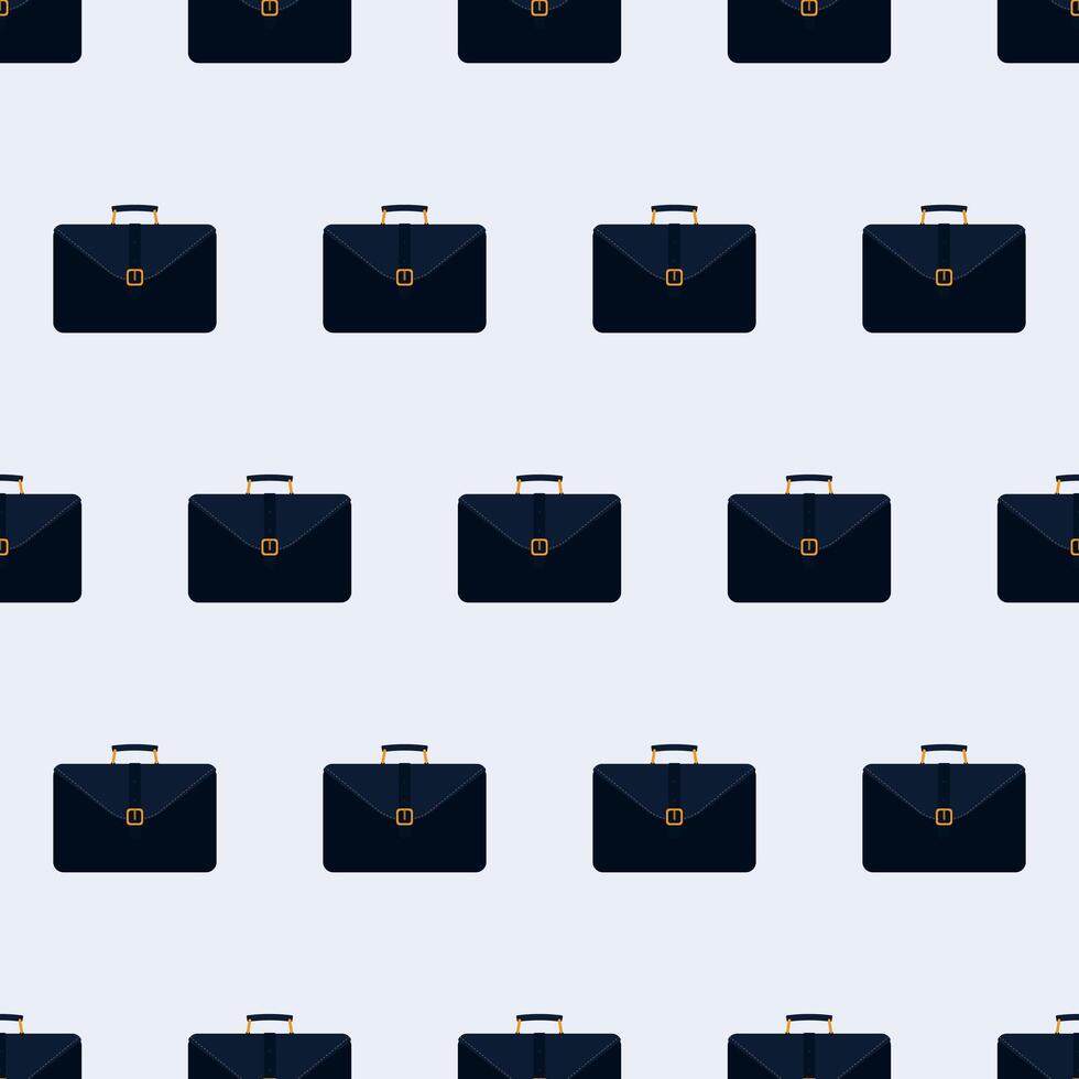 Suitcase business seamless pattern. Suitcase for documents and laptop. Background for business. Flat style. Vector. vector