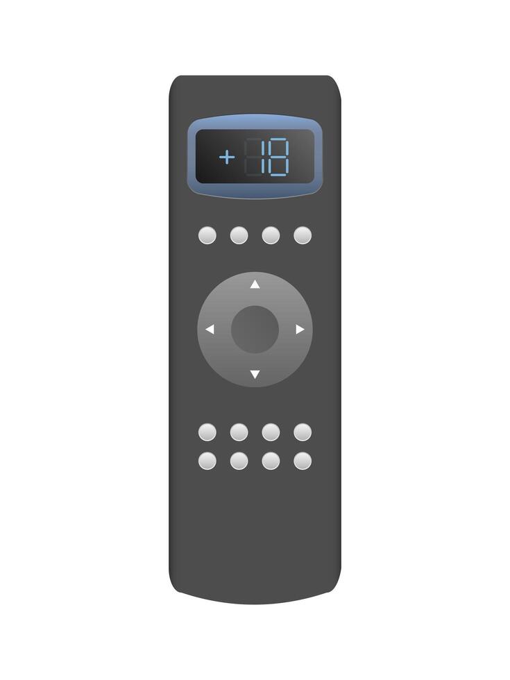 A remote control is shown on a white background vector