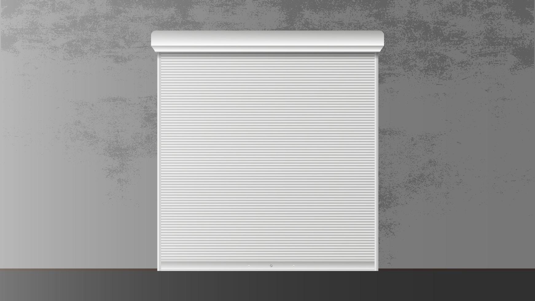 Roller shutter for window 3d. Closed roller shutter for a window. Realistic vector. vector