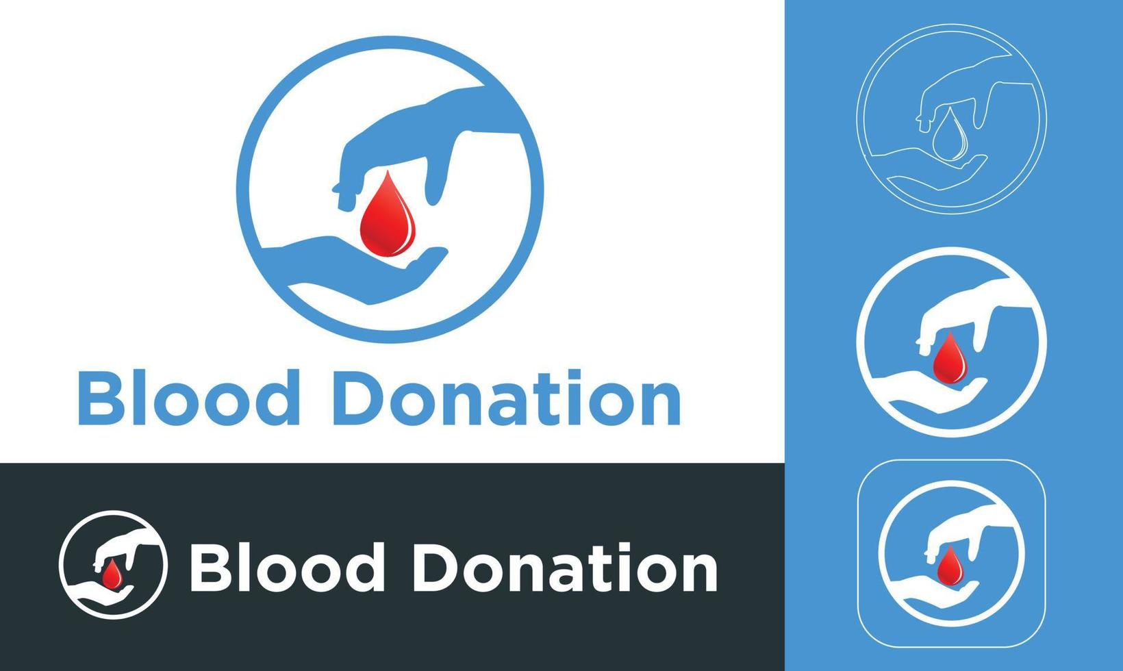 logotipo de donación de sangre con ilustración vectorial vector