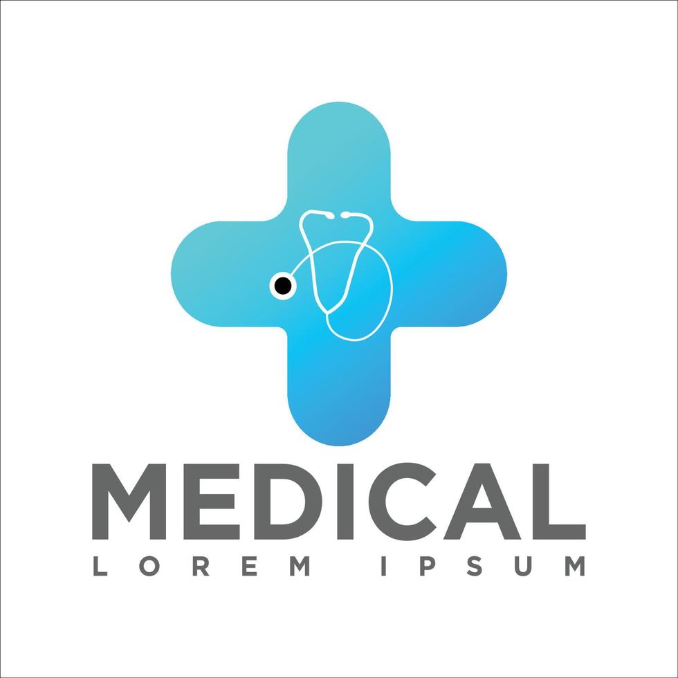 Medical Logo- love and plus icon vector illustration
