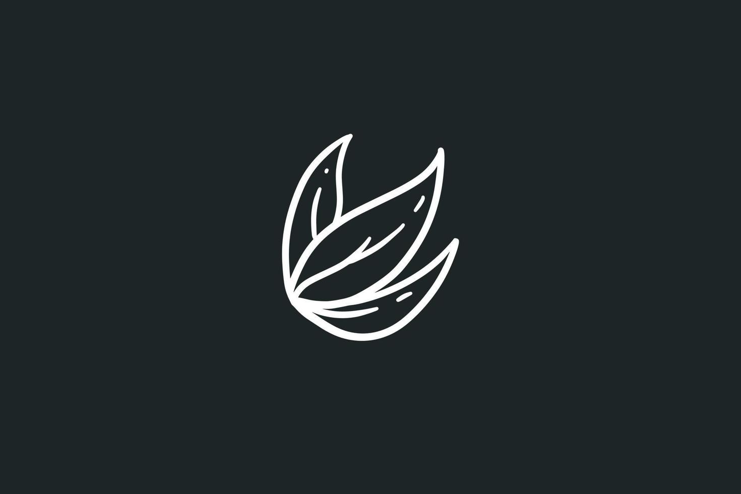 Leaf Iconic Logo vector